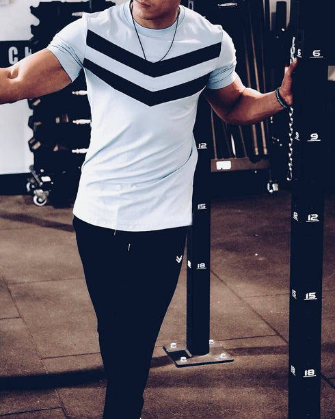 Men's Muscle Brothers Summer Sports Fitness Training T-shirt Cotton Short Sleeve